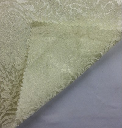 TB-FDN  提花桌布  枱布 100％滌  散花牡丹-米白  花瓣紋 正面照